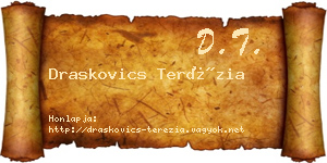 Draskovics Terézia névjegykártya