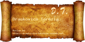 Draskovics Terézia névjegykártya